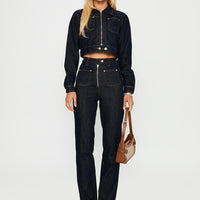 Stallion High Rise Straight Leg Jeans Indigo