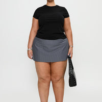 Can't Sleep Skort Charcoal Stripe Curve