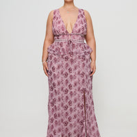 Nikolise Maxi Skirt Purple Curve