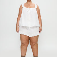 Santabelle Frill Shorts White Curve