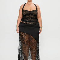 Castelli Lace Maxi Skirt Black Curve
