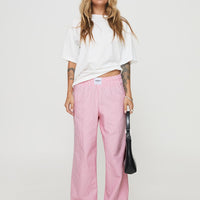 Beach House Pants Pink / White