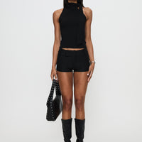 Minette Micro Shorts Black Pinstripe Tall