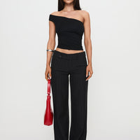 Socialista Pinstripe Pant Black