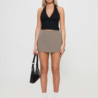 Gigi Skort Beige Pinstripe Tall