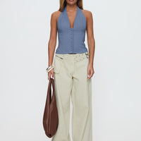 Paltrow Mid Rise Wide Leg Cargo Jeans Cream