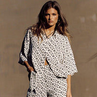 Emelita Linen Shorts Black / White