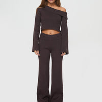 Try Me Knit Pants Chocolate Tall