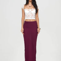 Devon Maxi Skirt Burgundy