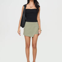 Maceline Wrap Front Skort Green