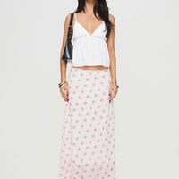 Dancing In A Field Maxi Skirt Pink Floral