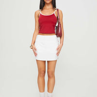 Tex Skort White / Red
