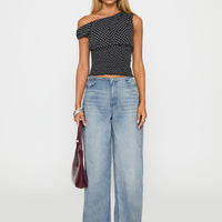 Bowe Low Rise Wide Leg Jeans Blue