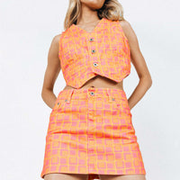 The Ragged Priest Doll Mini Skirt Orange