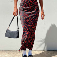 Jodie Maxi Skirt Black Floral