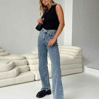 Alford Asymmetric Jeans Light Wash Denim