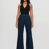 Thearlie High Rise Flared Jeans Dark Wash