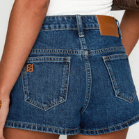 Dreamful Low Rise Mini Denim Short Mid Wash Tall