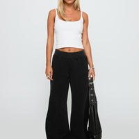 Summits Flared Track Pants Washed Black