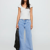 Reaper Mid Rise Baggy Jeans Light Blue Wash
