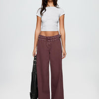 Baccarat Belted Pant Chocolate