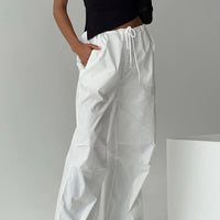 Blessings Tie Front Cotton Pant White