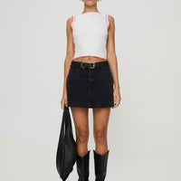 Gazelle Denim Skort Washed Black