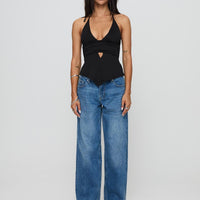 Serenitia Mid Rise Relaxed Jeans Mid Blue Wash Petite