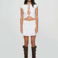 Levana Mini Skirt White