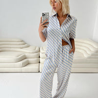 Golda Pant Blues Geo