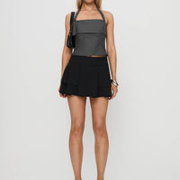 Yeva Pleat Mini Skirt Black