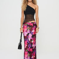 Joder Maxi Skirt Purple Floral
