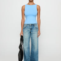 Picasso Mid Rise Straight Leg Jeans Mid Blue