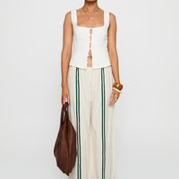 Telling Lies Pants White / Green