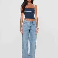 Serenitia Mid Rise Straight Leg Jeans Light Wash Tall