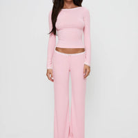 Whimsie Pointelle Sleep Pants Pink