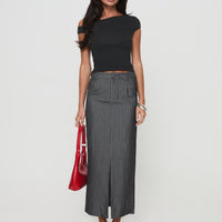 Cubeb Maxi Skirt Grey