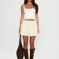 Astelle Tie Up Mini Skirt Cream