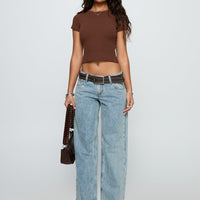 Ellanor Low Rise Slouch Denim Jean Light Blue