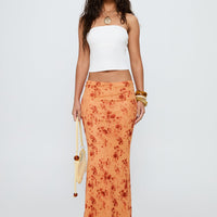 Shepherd Maxi Skirt Orange Multi