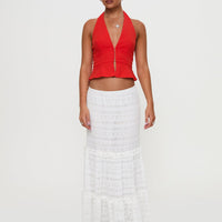 Buttacupe Lace Maxi Skirt White