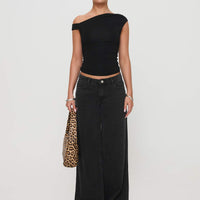 Ramos Low Rise Straight Leg Jeans Washed Black Petite