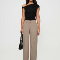 Jeller Pinstripe Pants Beige Pinstripe