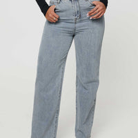 Kalinda High Rise Straight Leg Jeans Blue