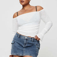 Grishea Low Rise Denim Skirt