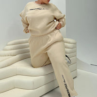 Princess Polly Track Pants Block / Cursive Text Stone Curve