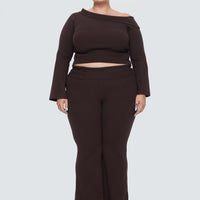 Try Me Knit Pants Chocolate Curve