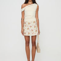 Sonnet Mini Skirt Cream / Multi Floral