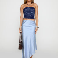 Resistance Asymmetrical Maxi Skirt Blue