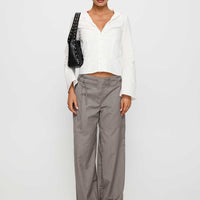 Just Have Fun Wide Leg Pant Grey Petite